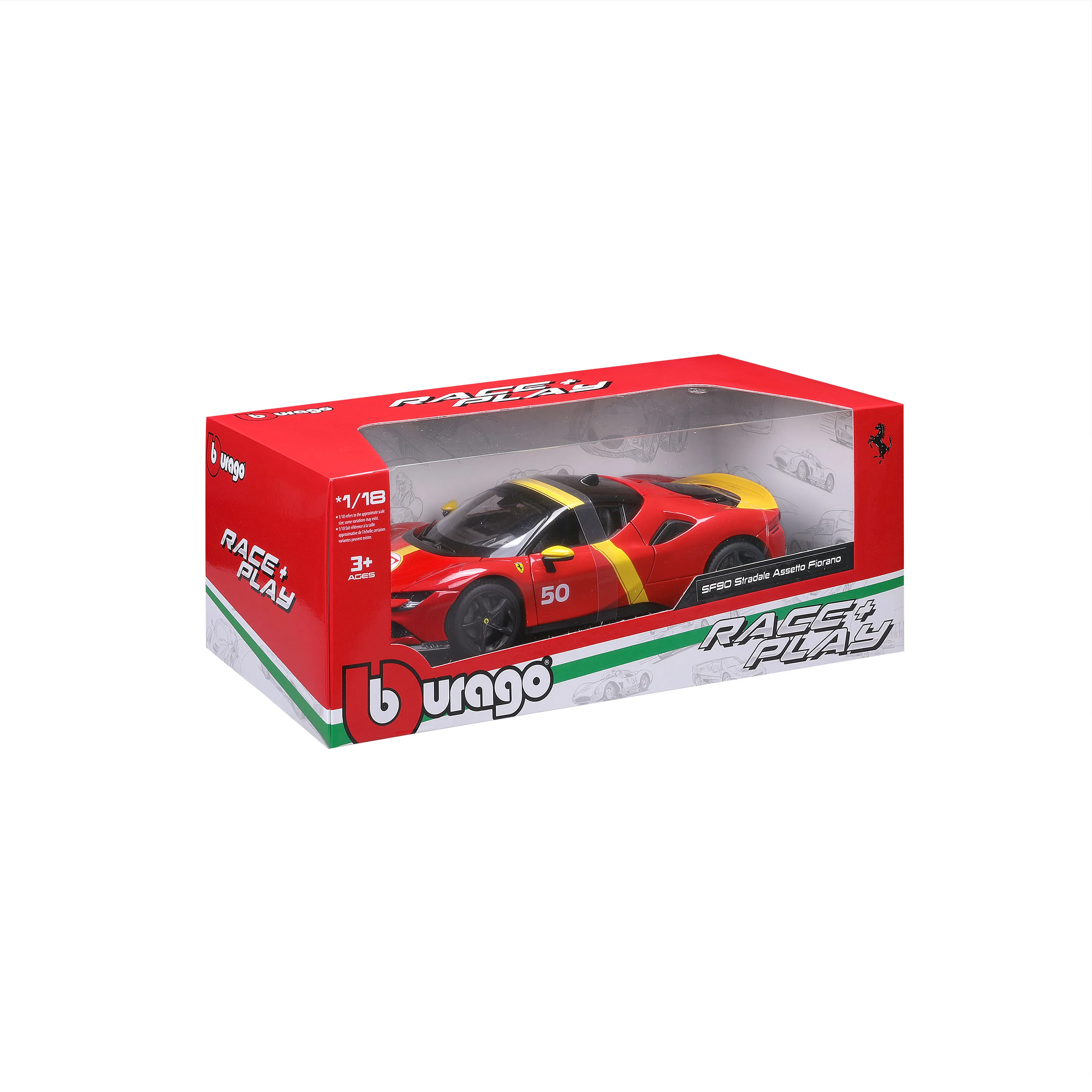 Ferrari R & P Sf90 Stradale Assetto Fiorano Red #50 1:18