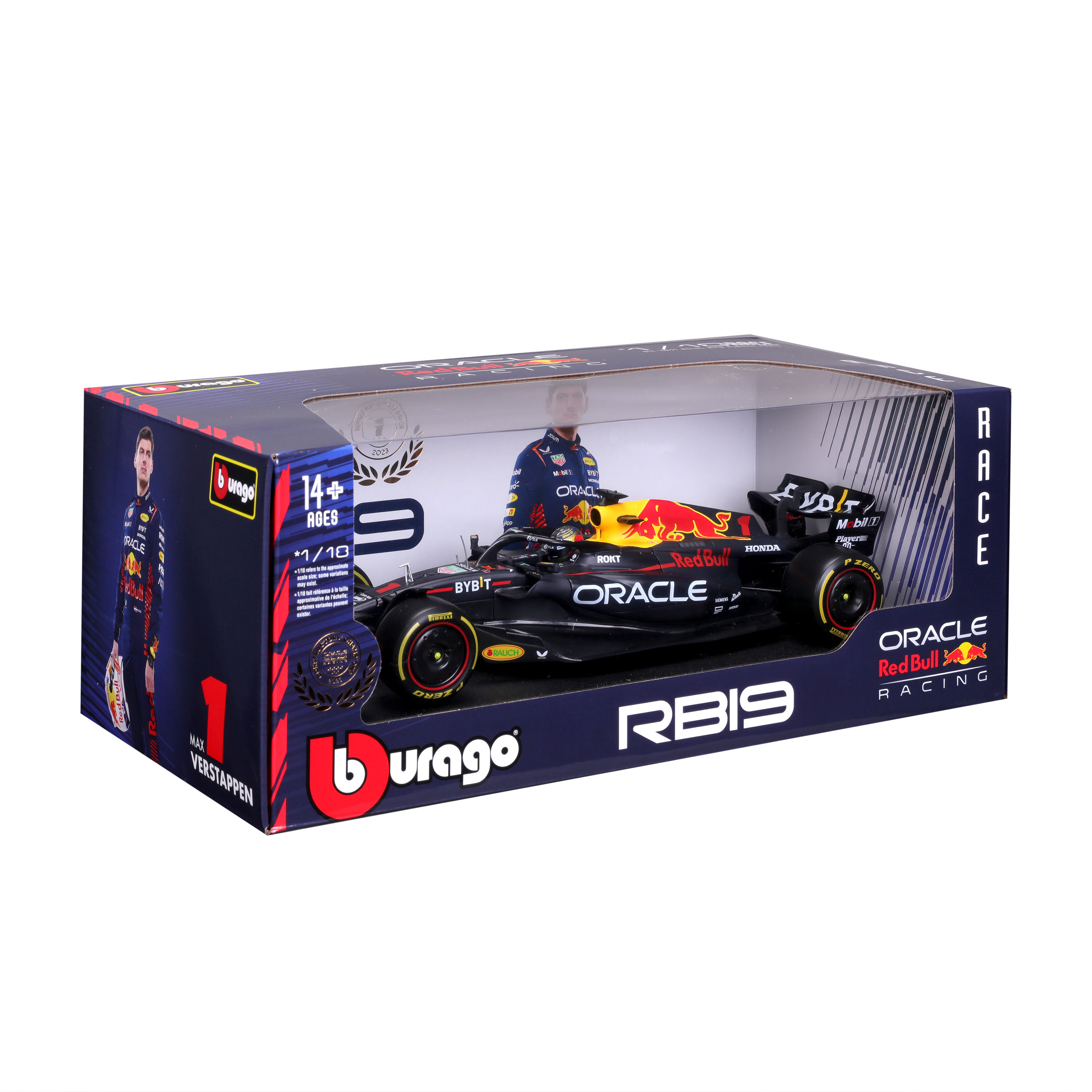Formula F1 Oracle Red Bull Racing Rb19 With Helmet, 2023 1:18