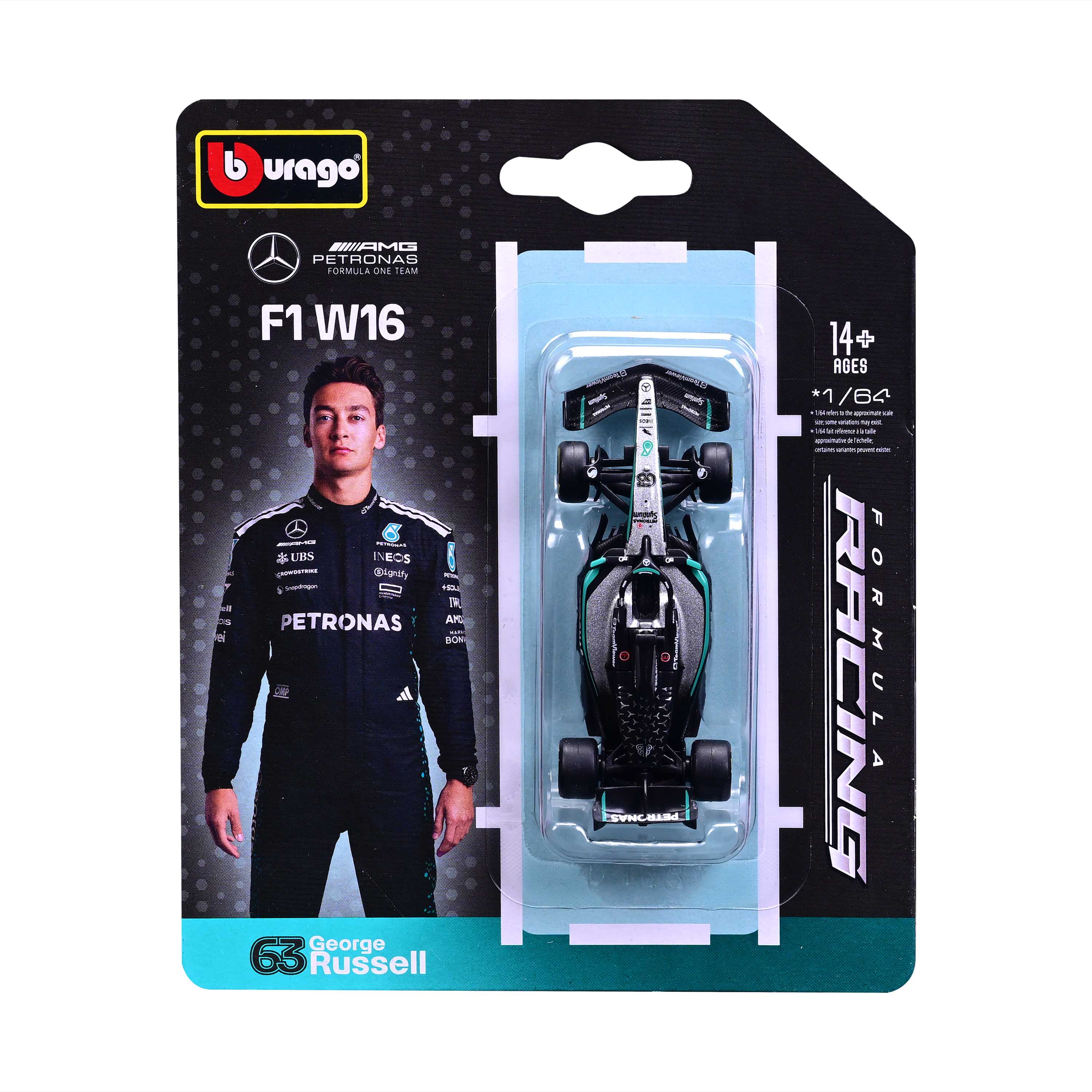 #63 ჯორჯ რასელი – Mercedes-AMG Petronas F1 W16 Team (2025) – ფორმულა 1 მოდელი