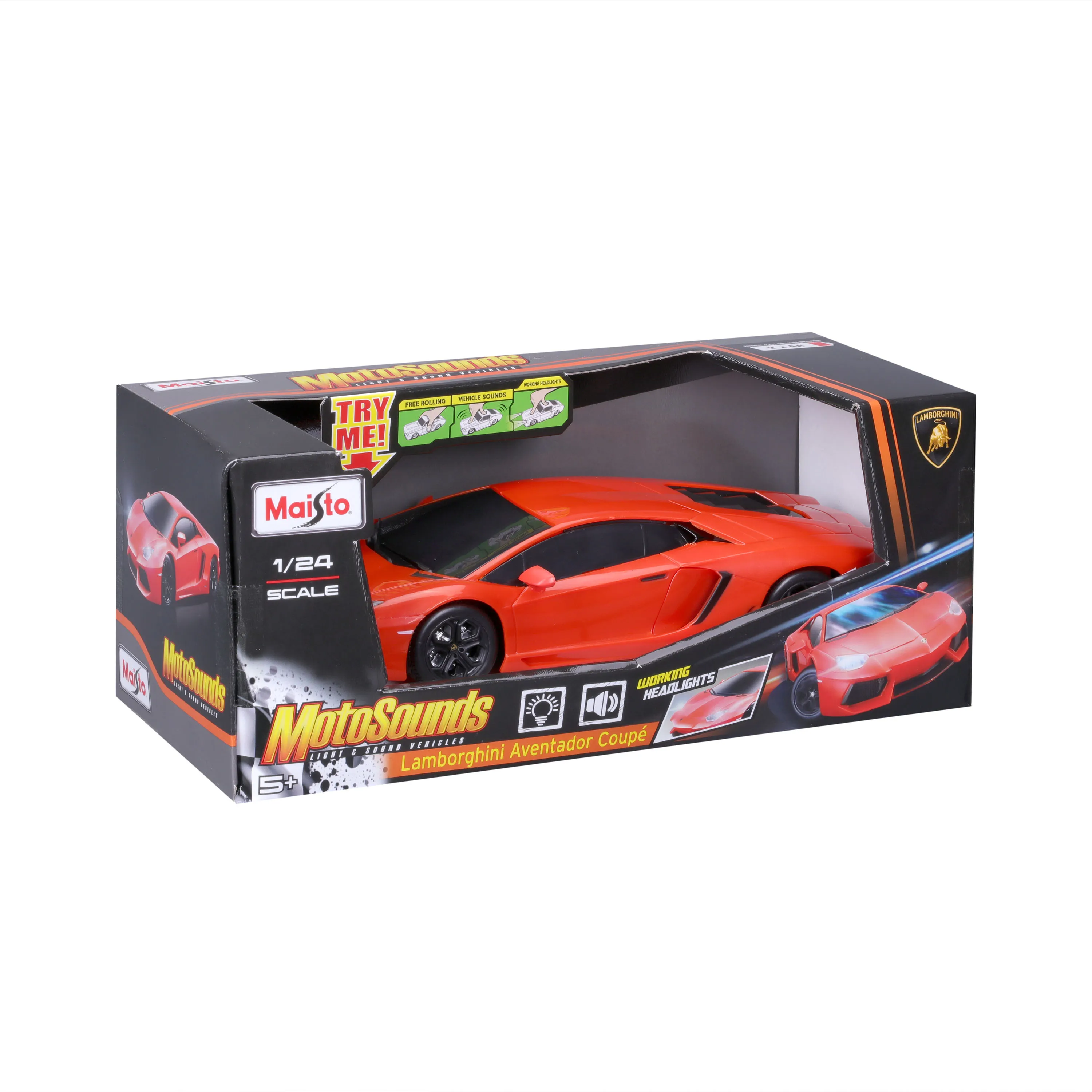 Motosounds Lamborghini Aventador Coupé Orange , Nut Version 1:24