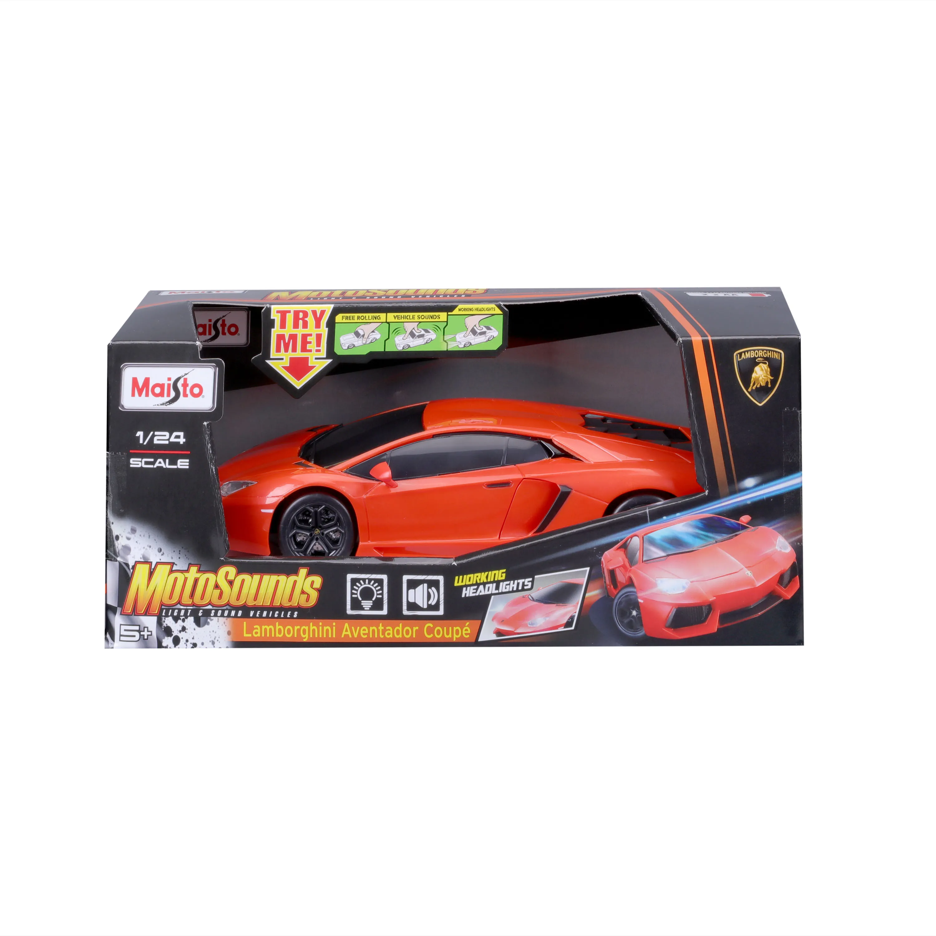 Motosounds Lamborghini Aventador Coupé Orange , Nut Version 1:24