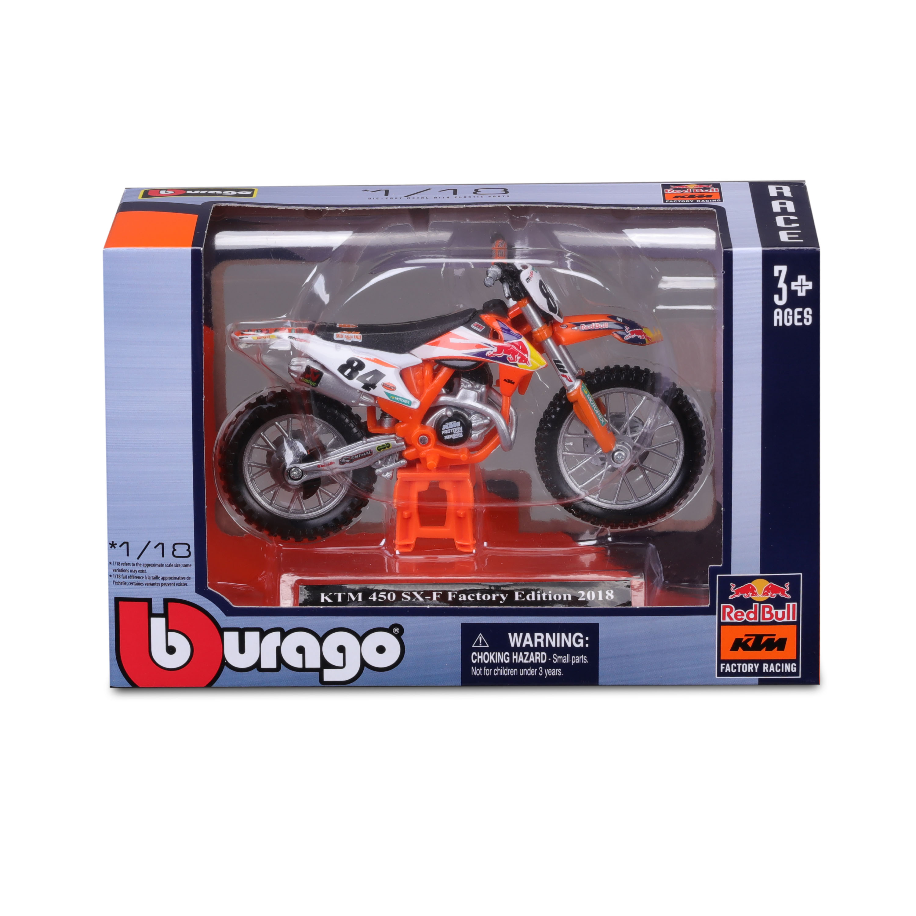 1:18 WRB KTM CYCLE - KTM 450 SX-F Factory Edition (2018) ხედი 2