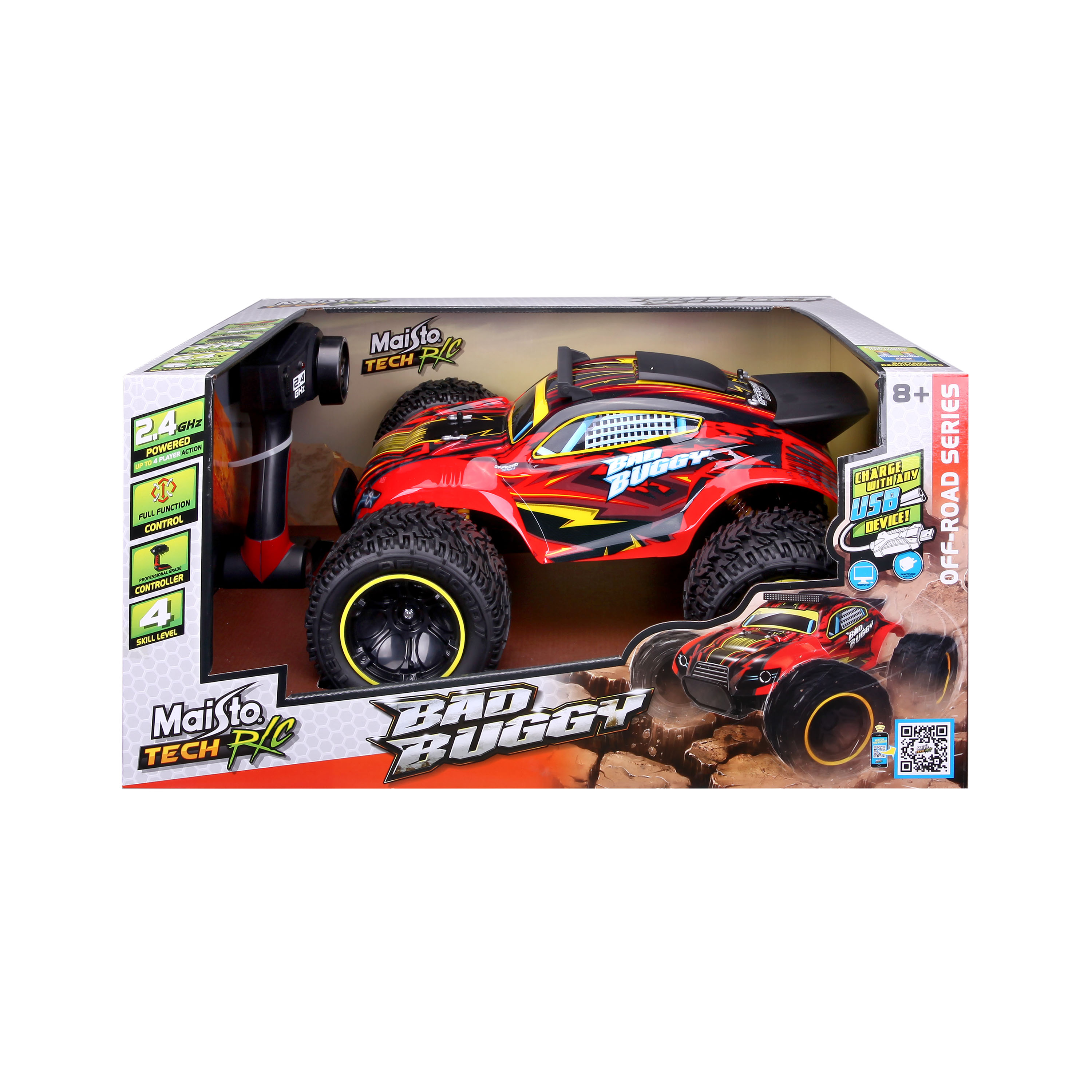სათამაშო მანქანა Maisto Tech Bad Buggy – დისტანციურად მართვადი სათამაშო 1/64 - საკოლექციო მოდელი - satamasho manqana - ხედი 2
