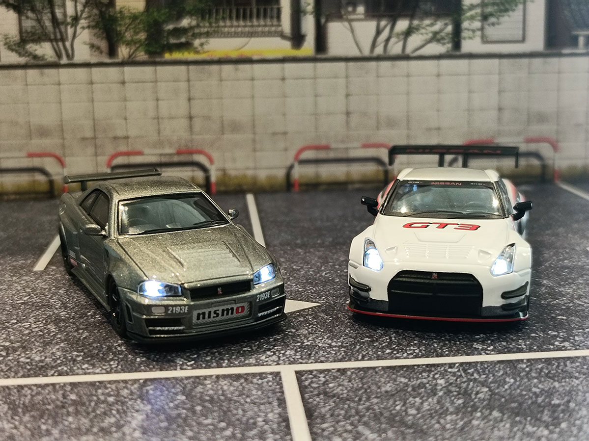 Kyosho MOTN Led System 1:64 Skyline GT-R Nismo GT-3 პრეზენტაცია ხედი 5