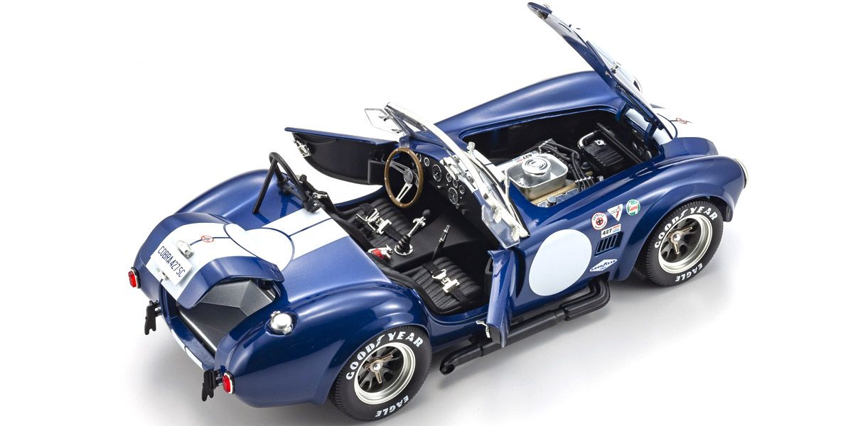 Shelby Cobra 427 S/C Spider 1962 - ლურჯი/თეთრი