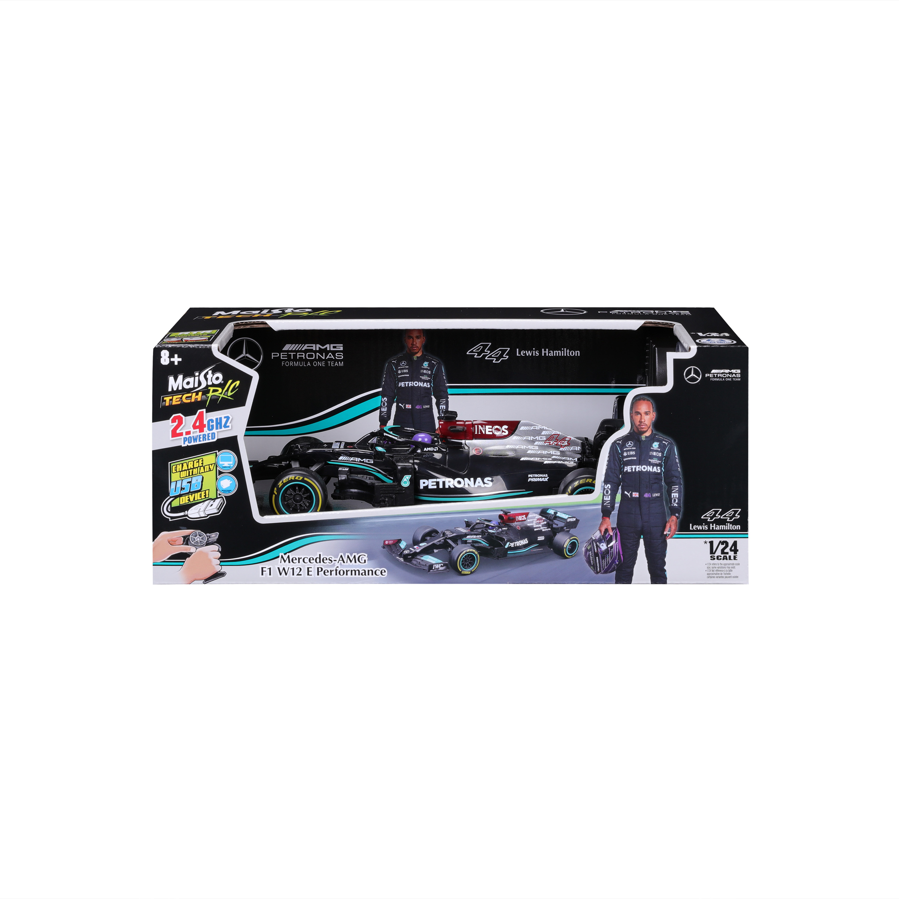 მერსედეს-AMG F1 W12 (2021) – დისტანციურად მართვადი მოდელი (1:24) ხედი 2