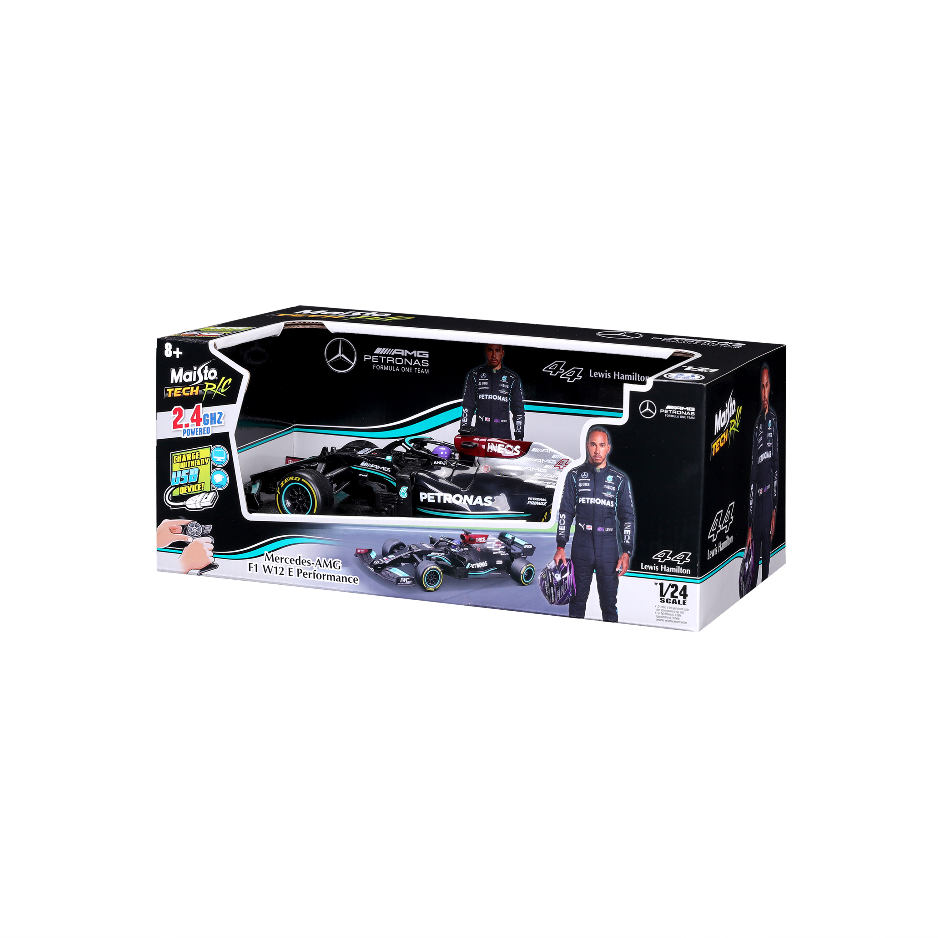 მერსედეს-AMG F1 W12 (2021) – დისტანციურად მართვადი მოდელი (1:24) ხედი 3