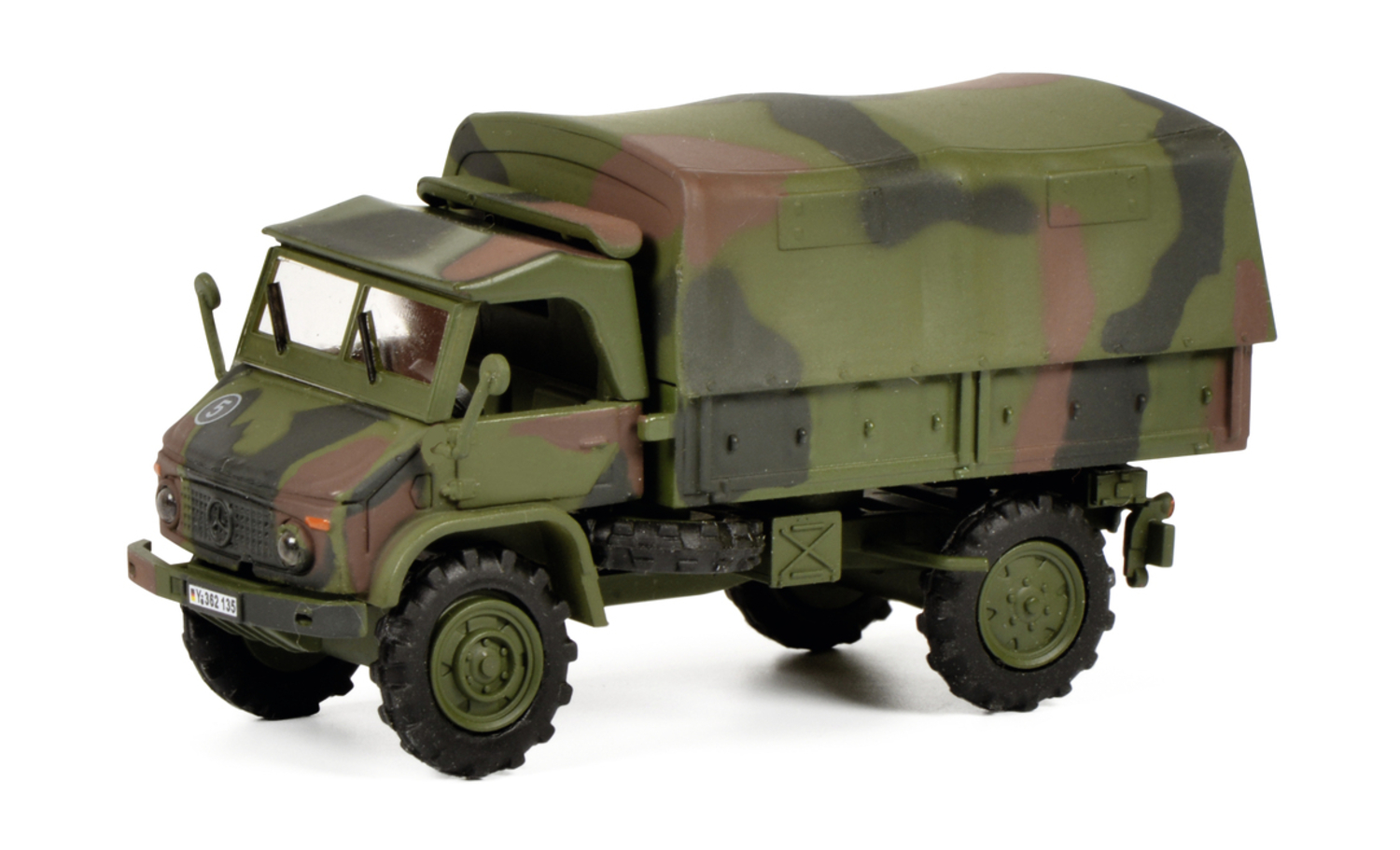 Unimog S404 – გერმანიის არმია – 1/87 სამხედრო მოდელი ხედი 1